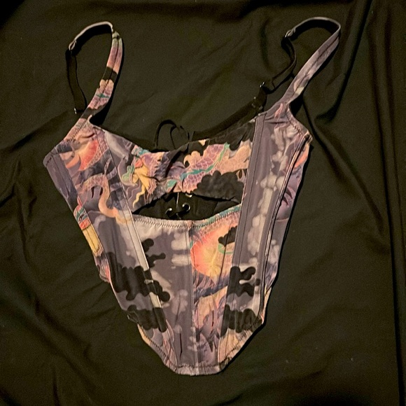 Out From Under Spitfire Mesh Cutout Corset size XS - Picture 2 of 5